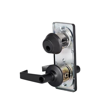 Dormakaba Hardware Interconnected Entry Double Locking with SC1 Keyway; 2-3/4" Backset and ASA Strike Oil Rubb QCI250E613